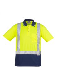 Syzmik HiVis Spliced Polo S/S Shoulder Taped | ZH233