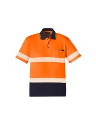 Syzmik Unisex HiVis Segmented S/S Polo - Hoop Taped | ZH535
