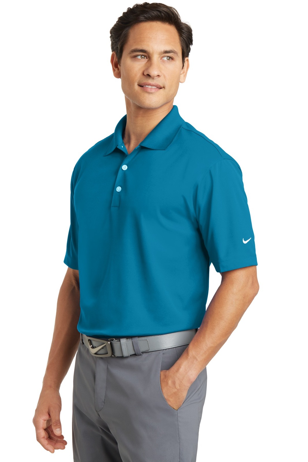 blue nike polo