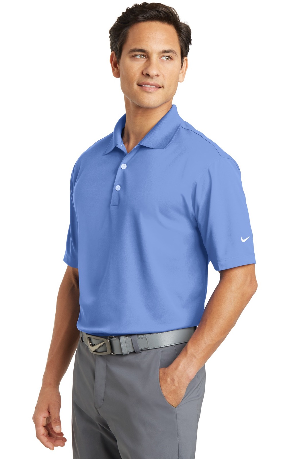 blue nike polo
