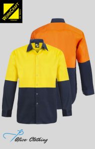 WorkCraft HiVis L/S Vented Food Industry Shirt WS3045