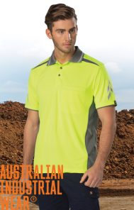 AIW Unisex HiVis Cooldry Vented Polo PS210