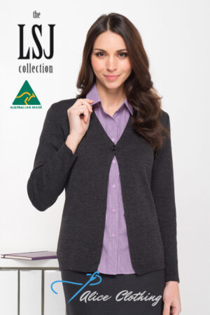 LSJ Australian Made Wool/Acrylic One Button Cardigan | WB410