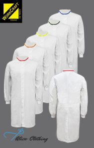 WorkCraft Food Industry Dustcoat With Mandarin Collar WJ3198