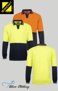 WorkCraft HiVis Food Industry L/S Micromesh Polo WSP206